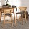 Baxton Studio Dannell Mid-Century Modern Grey Fabric and Natural Oak Finished Wood 2-Piece Counter Stool Set 235-2PC-13306-ZORO - alternate 6